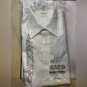 VINTAGE Arrow Men's Classic White Dress Shirt- FORTREL Cotton Blend NWT